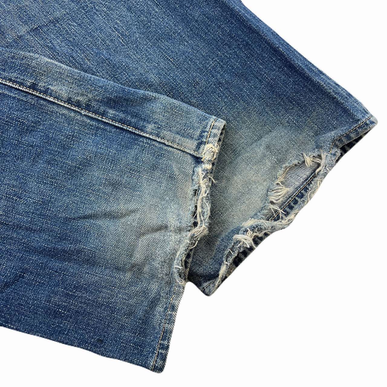 フルカウント デニムパンツ メンズ W32 ストレート 濃紺 色落ち ボタンフライ セルビッチ 赤耳 501タイプ 日本製 傑作 ジーンズ フルカウント デニムパンツ メンズ W32 ストレート 濃紺 色落ち ボタン