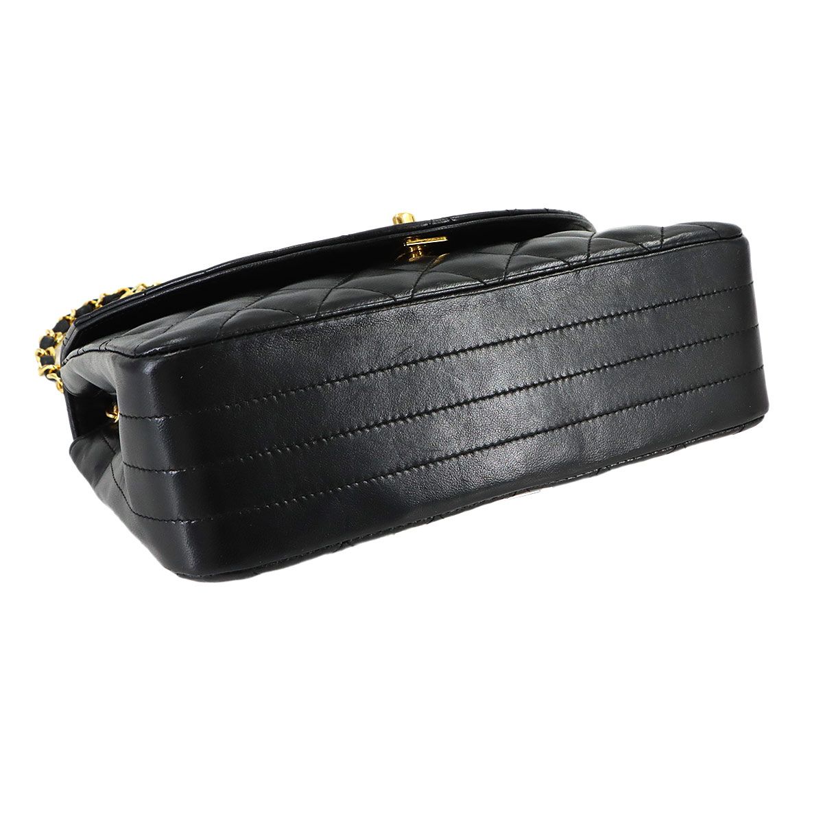 美品 シャネル CHANEL マトラッセ チェーン ショルダー バッグ ラムスキン ブラック ゴールド 金具 ヴィンテージ Matelasse Bag 90316187 CHANEL - 美品 シャネル CHANEL マトラッセ チェーン ショルダー