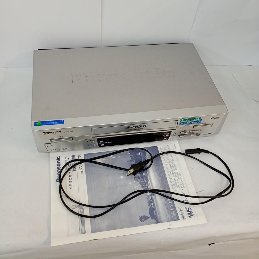 Panasonic VHS NV-HV7G ビデオデッキ 2001年製 通電起動ビデオ再生確認
