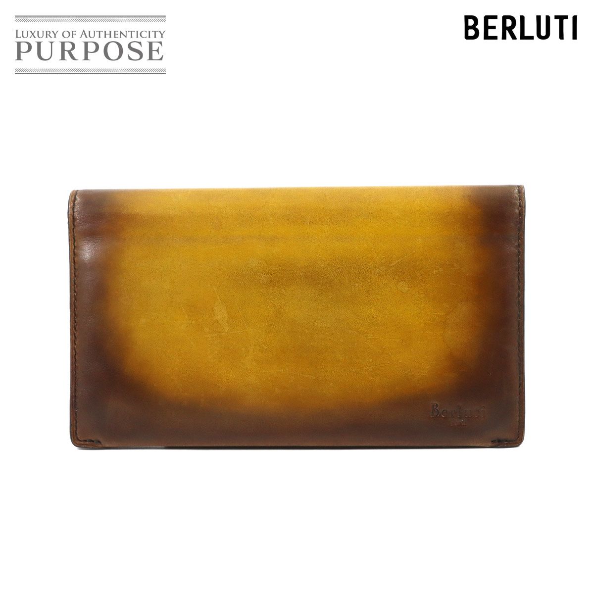 ベルルッティ Berluti 二つ折り 長財布 ヴェネチアレザー ブラウン