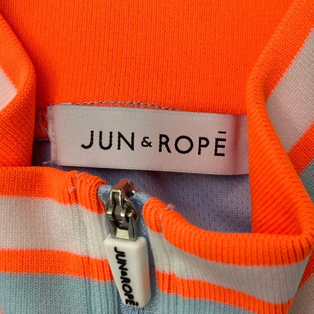 サイズ：S JUNu0026ROPE ジュン アンド ロペ  ロゴプリント ハーフジップ半袖Tシャツ  ブルー系 [240101676916] ゴルフウェア レディース ストスト