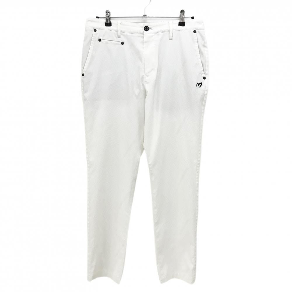 超美品】マスターバニー パンツ 白×ゴールド系 総柄 ストレッチ メンズ