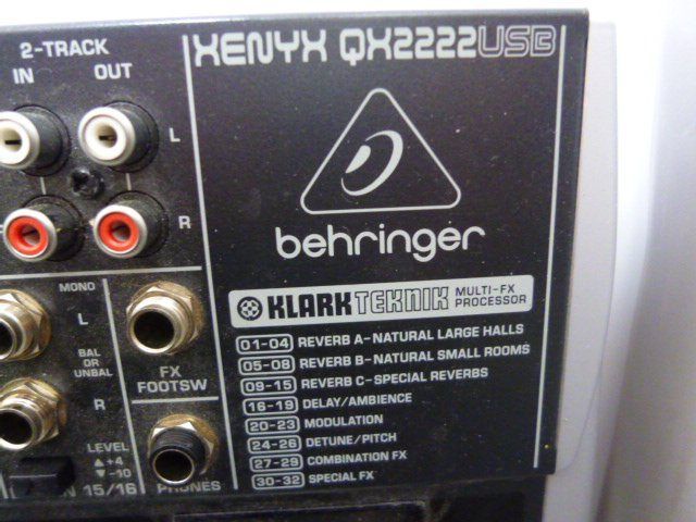 配信機器・PA機器・レコーディング機器 EHRINGER XENYX QX2222USB BEHRINGER ベリンガー ミキサー 音響機材 PA機器 ジャンク QX2222USB