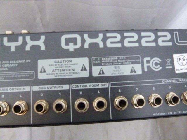 BEHRINGER ベリンガー ミキサー 音響機材 PA機器 ジャンク QX2222USB