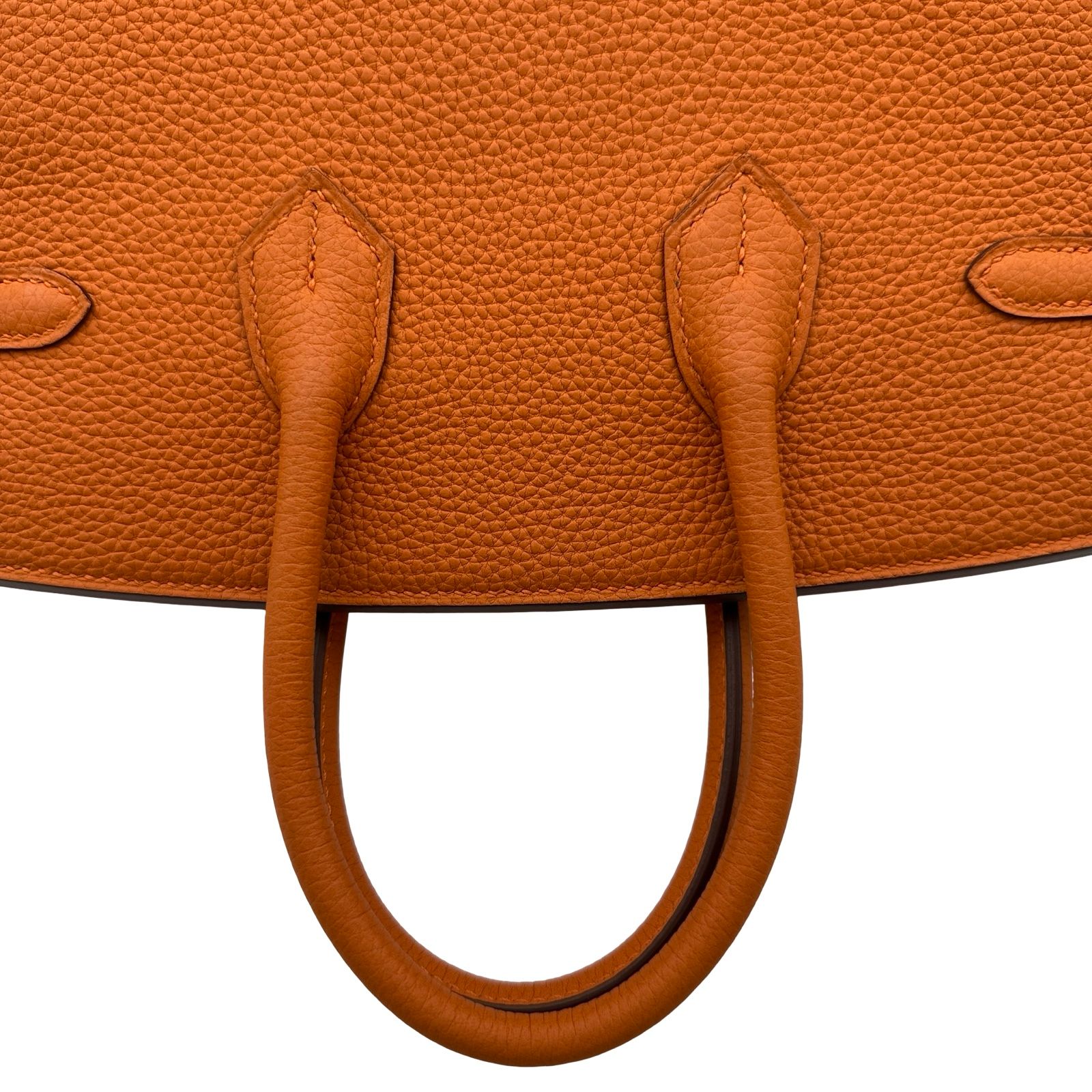 エルメス HERMES バーキン25 W刻 オレンジ シルバー金具 トゴ 