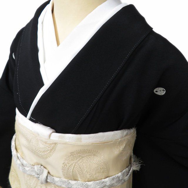 黒留袖 着物 未使用 正絹 袷 フォーマル 五つ紋 蘇州刺繍 格天井文