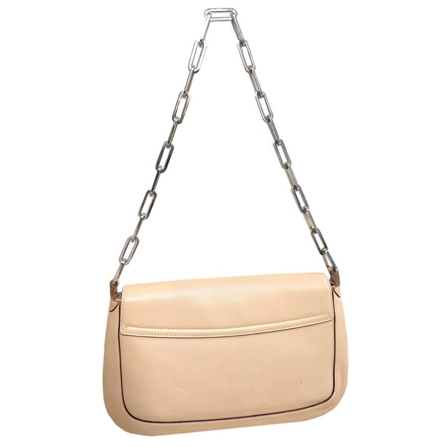 GUCCI グッチ バッグ レザー 肩掛け チェーンショルダー べージュ