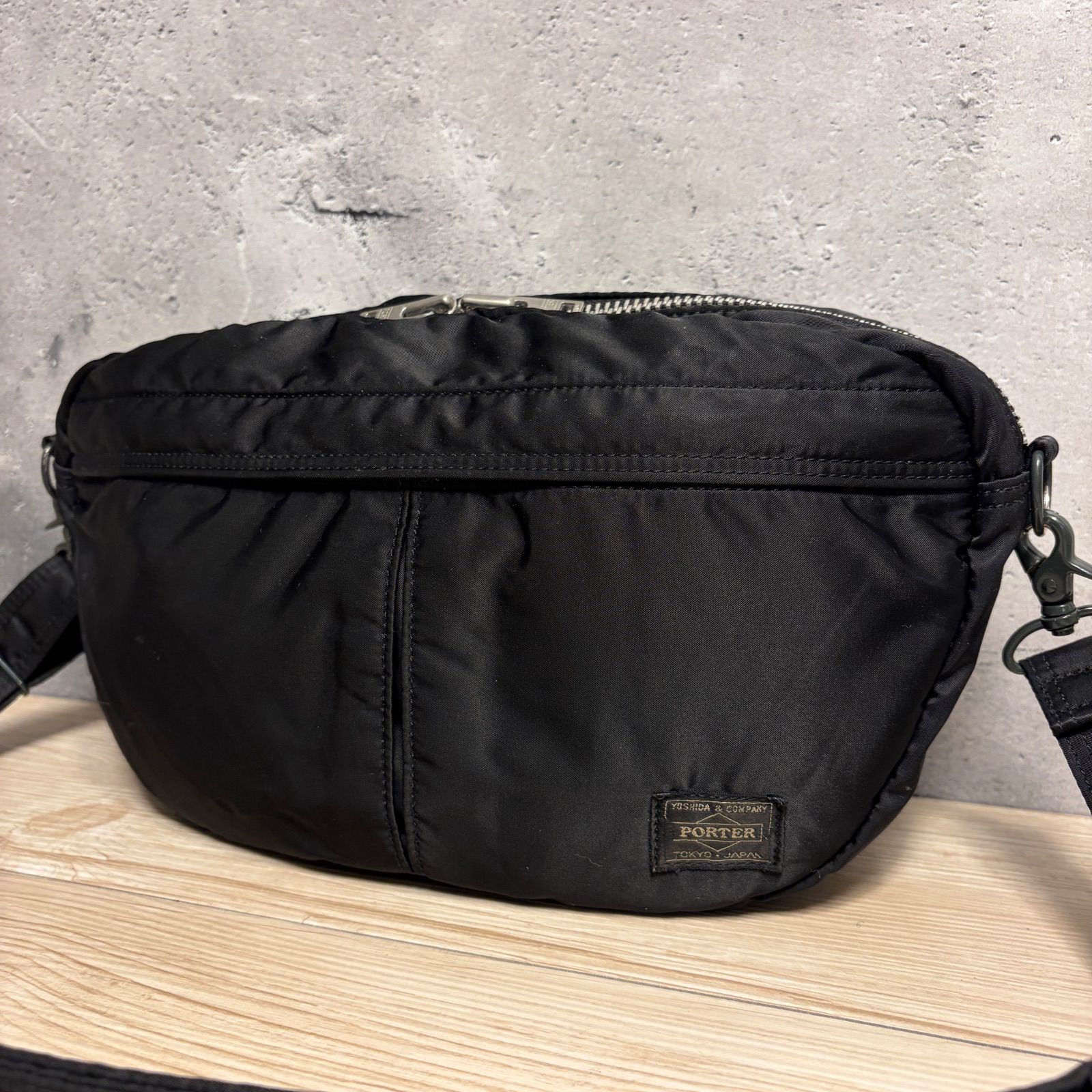 ✨PORTER タンカー ハーフムーン ショルダーバッグ ブラック O2-891 