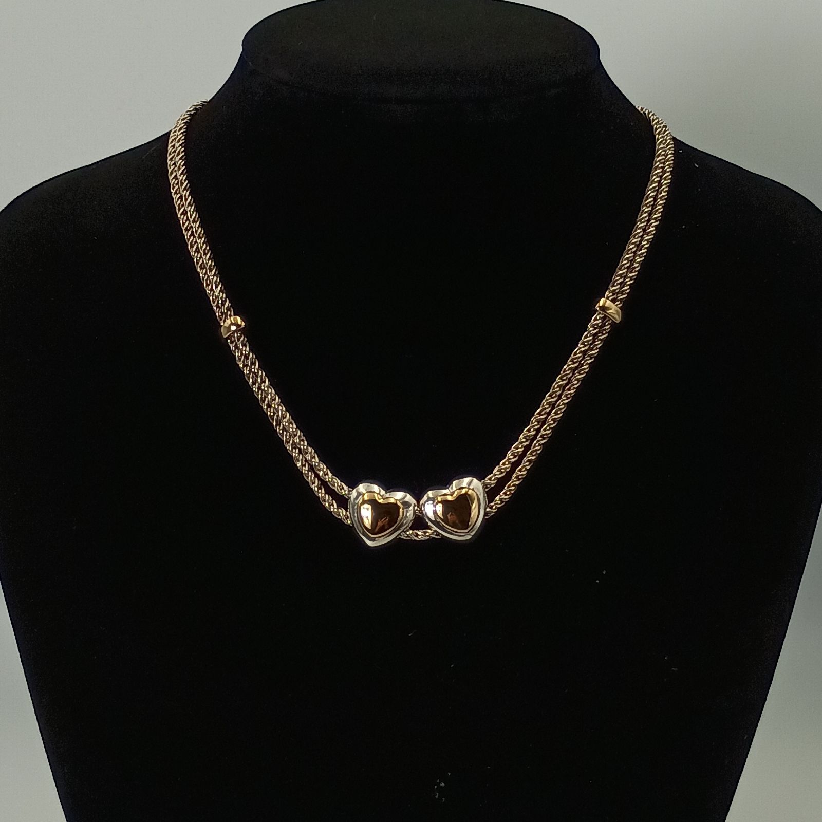 TIFFANY&Co. ティファニー ダブルロープ ハート コンビ ネックレス