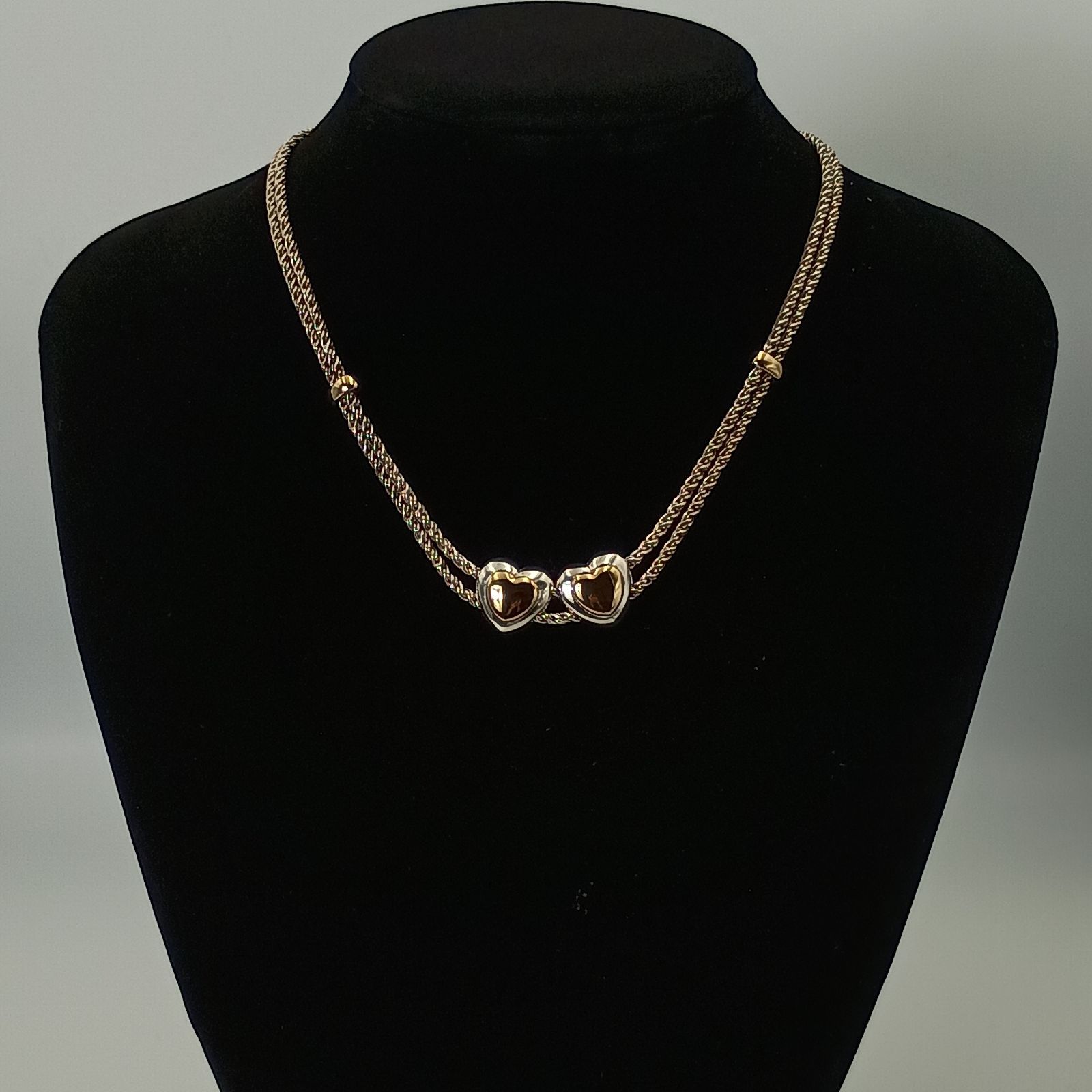 TIFFANY&Co. ティファニー ダブルロープ ハート コンビ ネックレス