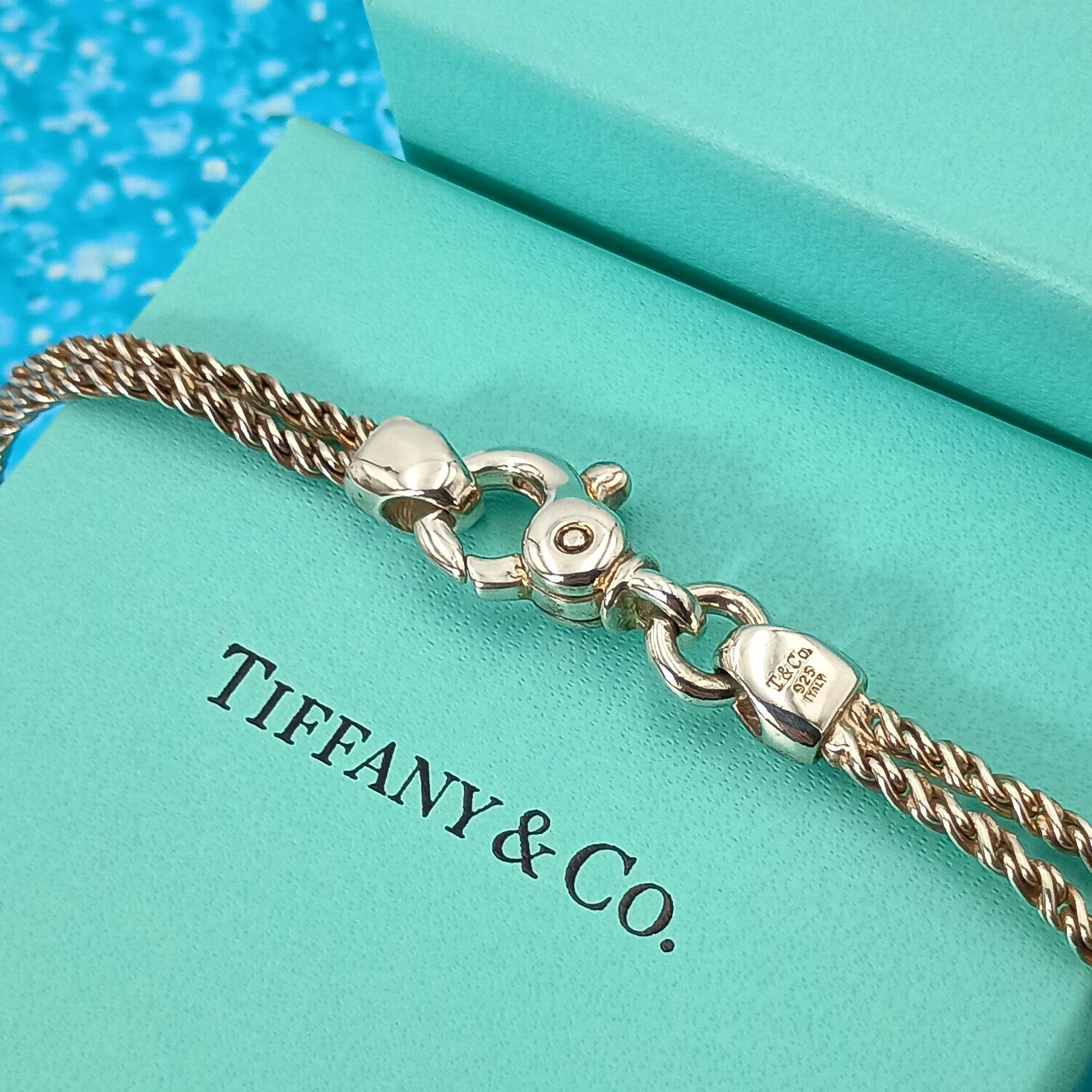 TIFFANY&Co. ティファニー ダブルロープ ハート コンビ ネックレス