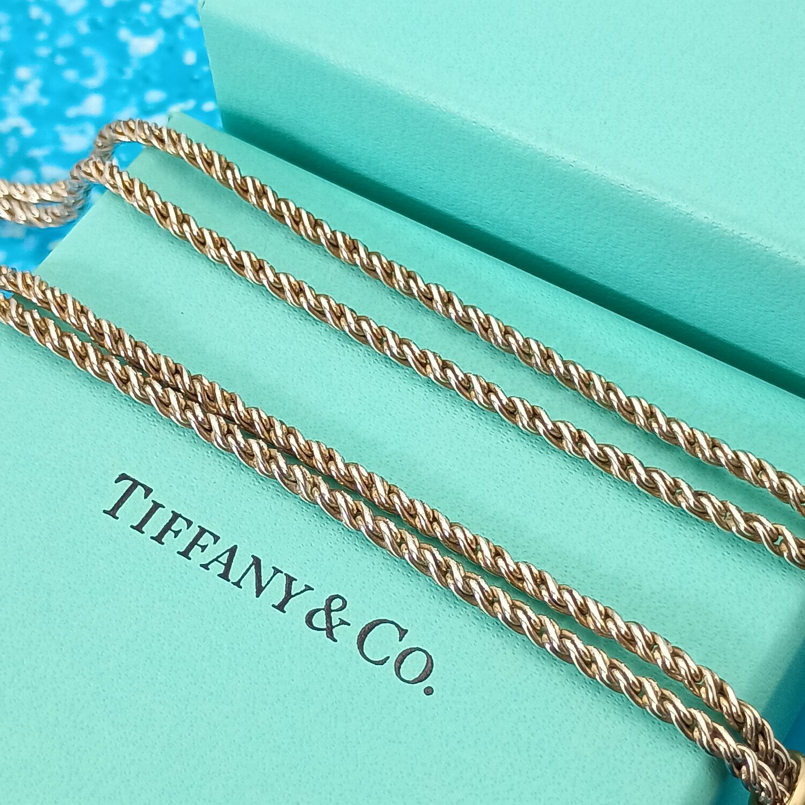 TIFFANY&Co. ティファニー ダブルロープ ハート コンビ ネックレス 