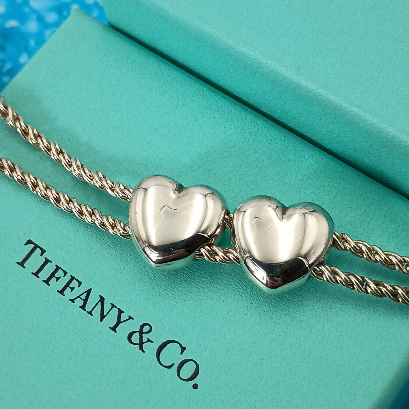 TIFFANY&Co. ティファニー ダブルロープ ハート コンビ ネックレス