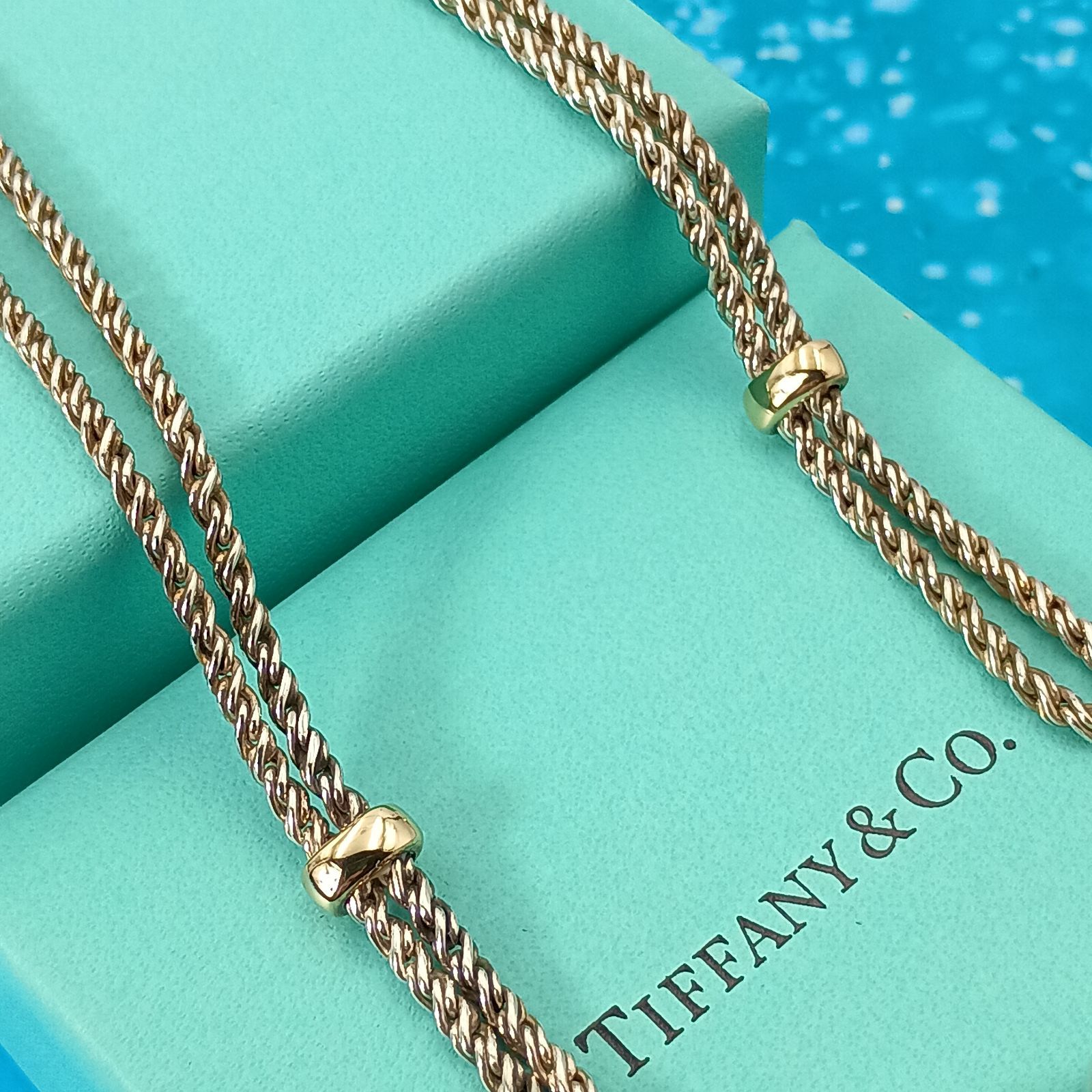 TIFFANY&Co. ティファニー ダブルロープ ハート コンビ ネックレス