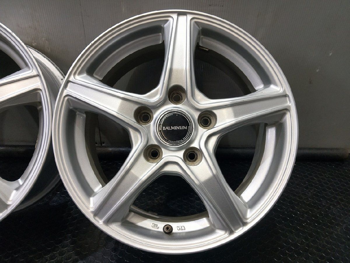 BS BRIDGESTONE BALMINUM S5 バルミナ 社外ホイール 15インチ 4本 6J5HPCD114.3+52 ノア ヴォクシー アイシス等　(MHB143)クレジットカード QRコード決済可能 BS BRIDGESTONE BALMINUM バルミナ 社外ホイール 15インチ 4本