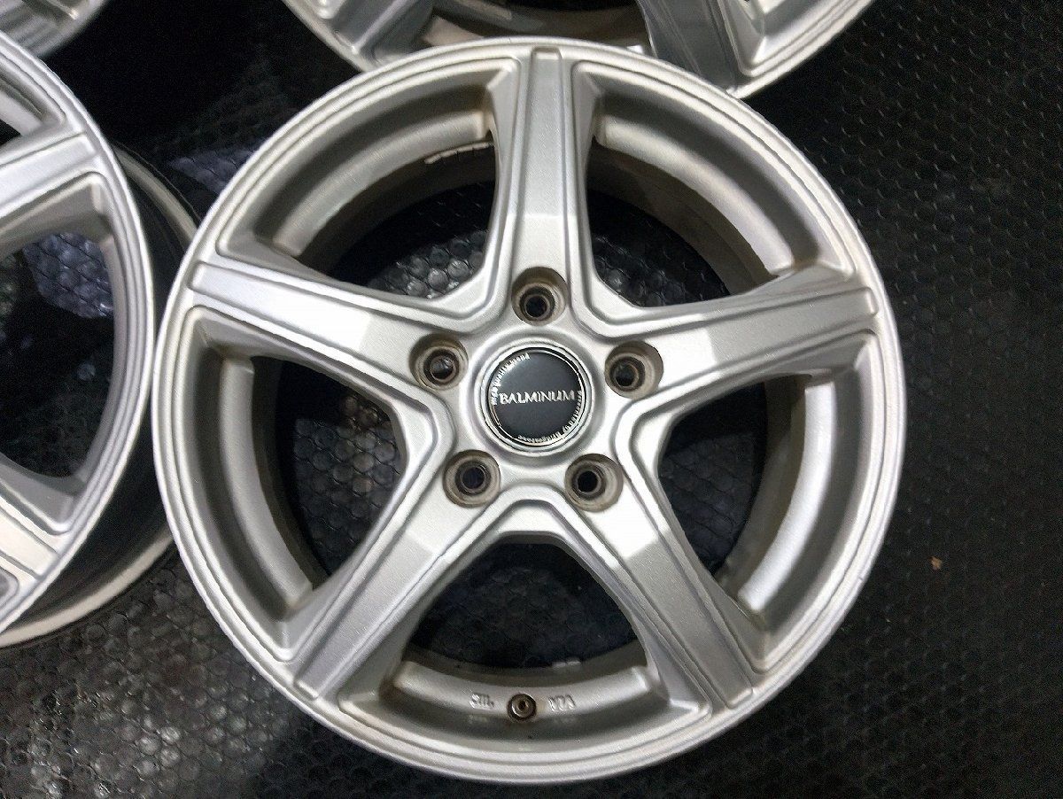 BS BRIDGESTONE BALMINUM バルミナ 15インチ 4本 6J5HPCD114.3+53 ヴォクシー ノア フリード ステップワゴン等　(SHI016) BS BRIDGESTONE BALMINUM バルミナ 社外ホイール 15インチ 4本