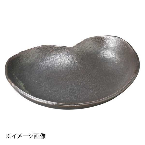 【新品】黒釉9.0耐熱ビーンズプレート(信楽焼)