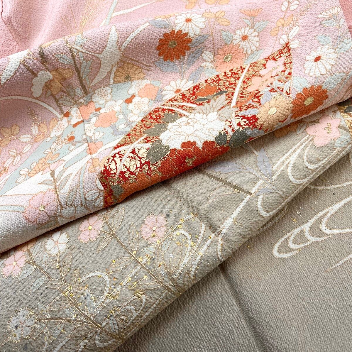 ⭐︎K1007 美品 逸品 上品 金彩加工 宝尽くし 正絹 訪問着 美品 逸品 可憐 金彩加工 正絹訪問着 K1299 - メルカリ