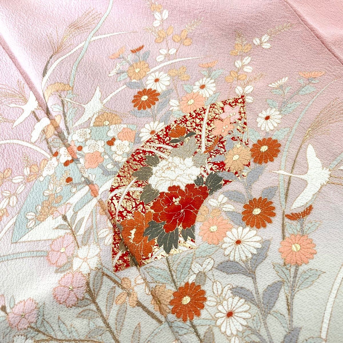 美品 逸品 可憐 金彩加工 正絹訪問着 K1299 - メルカリ