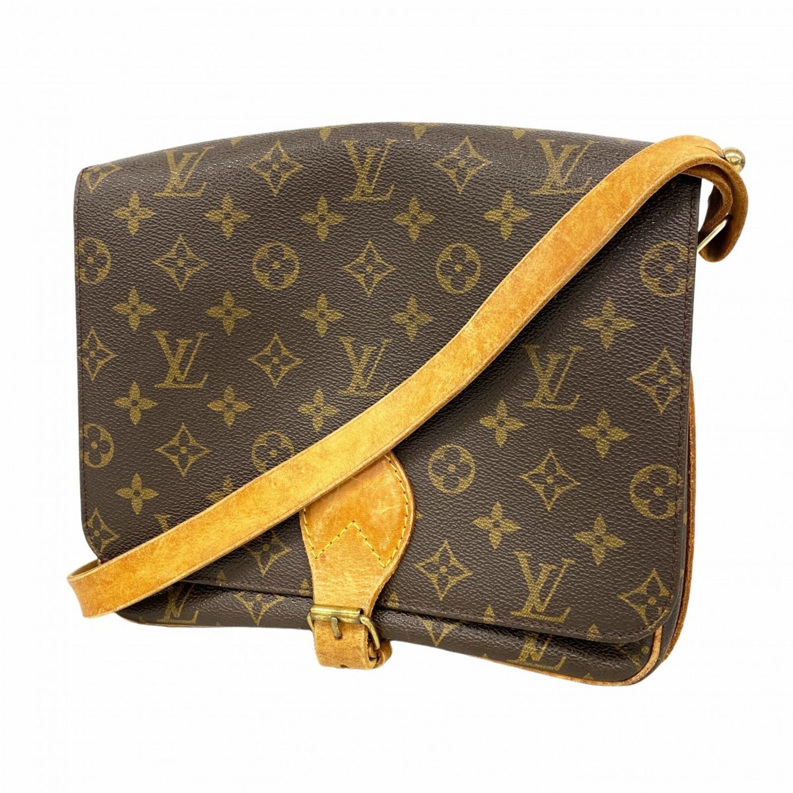Louis Vuitton ルイヴィトン モノグラム カルトシエールGM ショルダーバッグ クロスボディ 斜め掛け M51252 レザー ブラウン 茶 LOUIS VUITTON - ルイ・ヴィトン LOUIS VUITTON カルトシエールGM