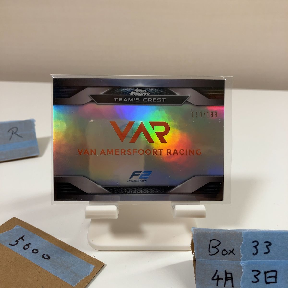 2023 Topps Chrome Van Amersfoort Racing 110/199 VAR Van Amersfoort Racing Team’s Crest Refractor Paralle カード