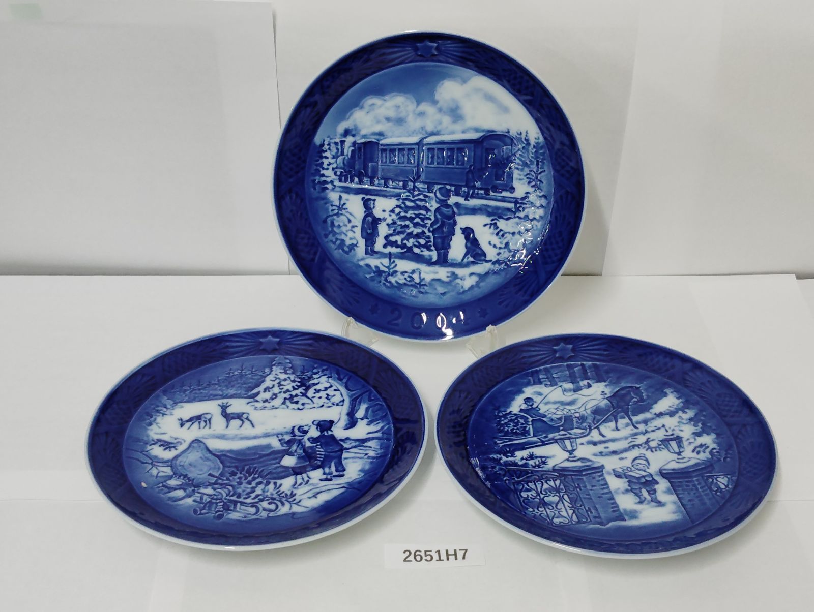 2651H7】 2002.2003.2004 ロイヤルコペンハーゲン イヤープレート 中古