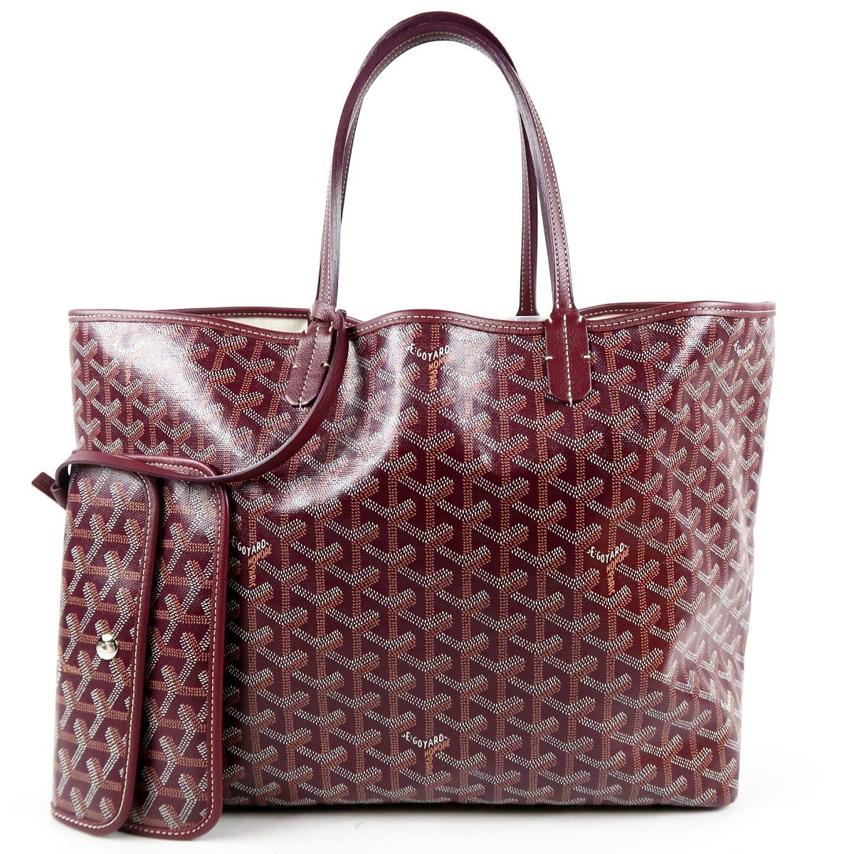 本物 1円 ゴヤール サンルイPM ボルドー トートバッグ GOYARD ゴヤール トートバッグ ボルドー サンルイ バッグ PVC