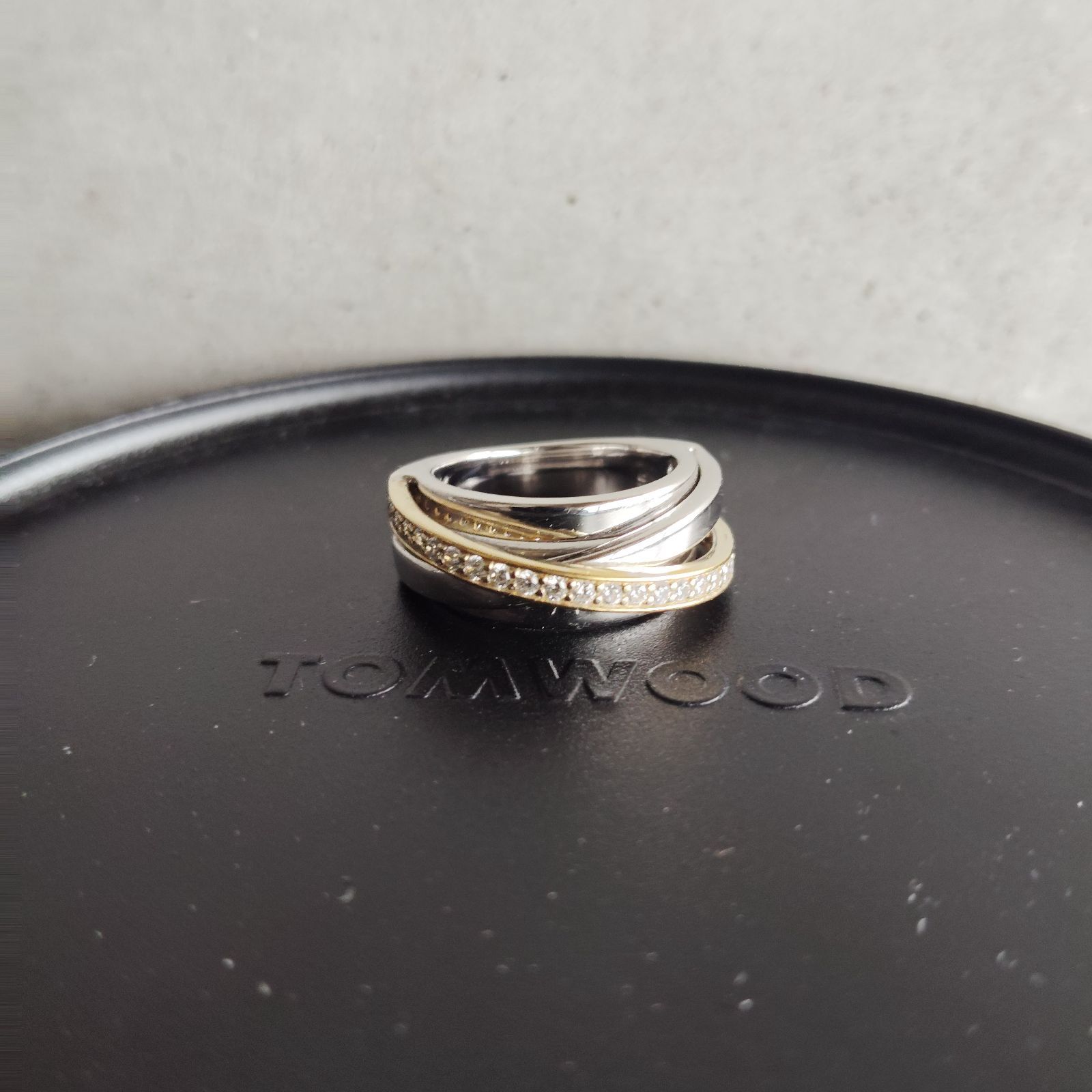 TOM WOOD Orb Ring Slim Duo Diamond 52 トムウッド オーブリング 