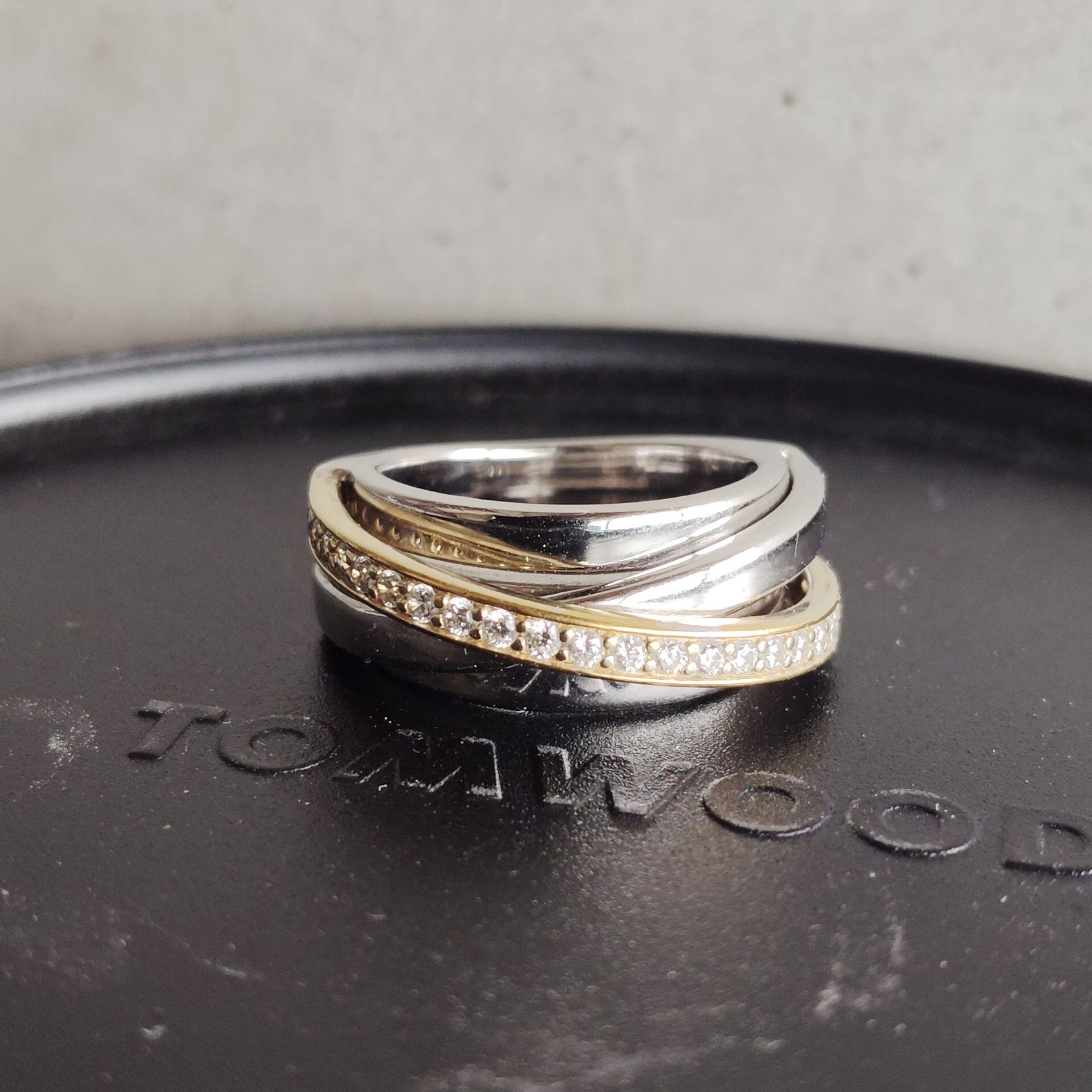 TOM WOOD Orb Ring Slim Duo Diamond 52 トムウッド オーブリング 