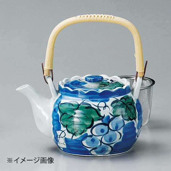 【新品】濃ぶどう絵U付8号土瓶(有田焼)