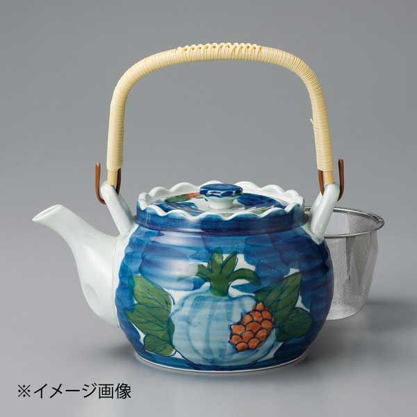 【新品】ザクロ絵U付10号土瓶(有田焼)