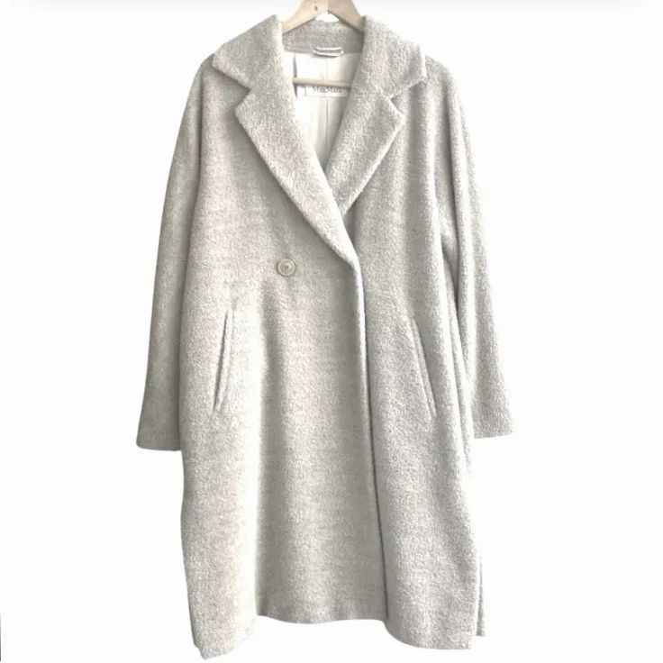 【マックスマーラ】ロングコート　2way　ステンカラー シャギー　アルパカ S Max Mara 【エス・マックス・マーラ】 ”MALESIA” アルパカシャギー