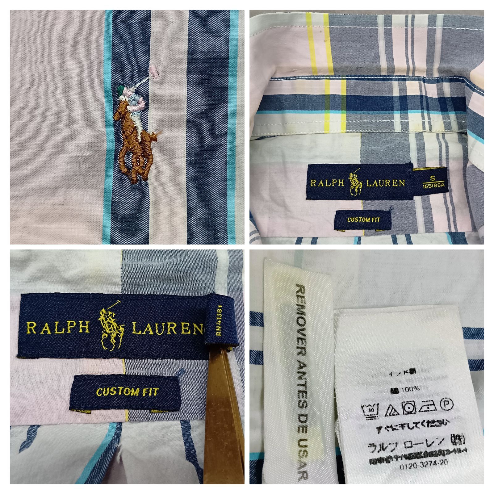 RALPH LAUREN ラルフローレン CUSTOM FIT ワンポイント ロゴ刺繍 