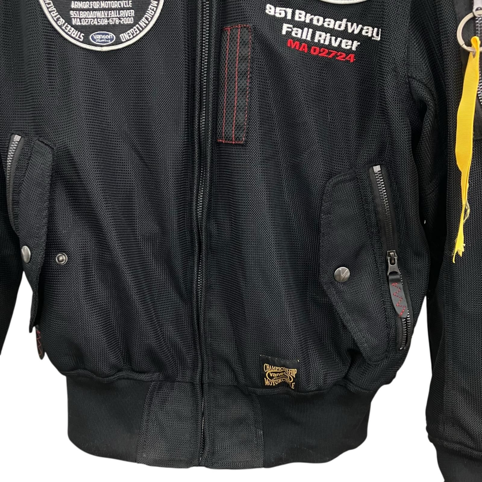 186004 現状品 VANSON バンソン ライダースジャケット メッシュ