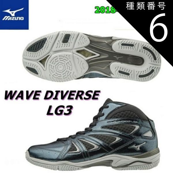 種類6：08：ガンメタル/24.5cm 【送料無料！】MIZUNO ミズノ ウエーブダイバース LG3　フィットネスシューズ (男女兼用/ユニセックス) ガンメタル [K1GF187108]