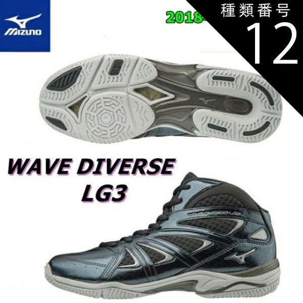 種類12：08：ガンメタル/27.5cm 【送料無料！】MIZUNO ミズノ ウエーブダイバース LG3　フィットネスシューズ (男女兼用/ユニセックス) ガンメタル [K1GF187108]