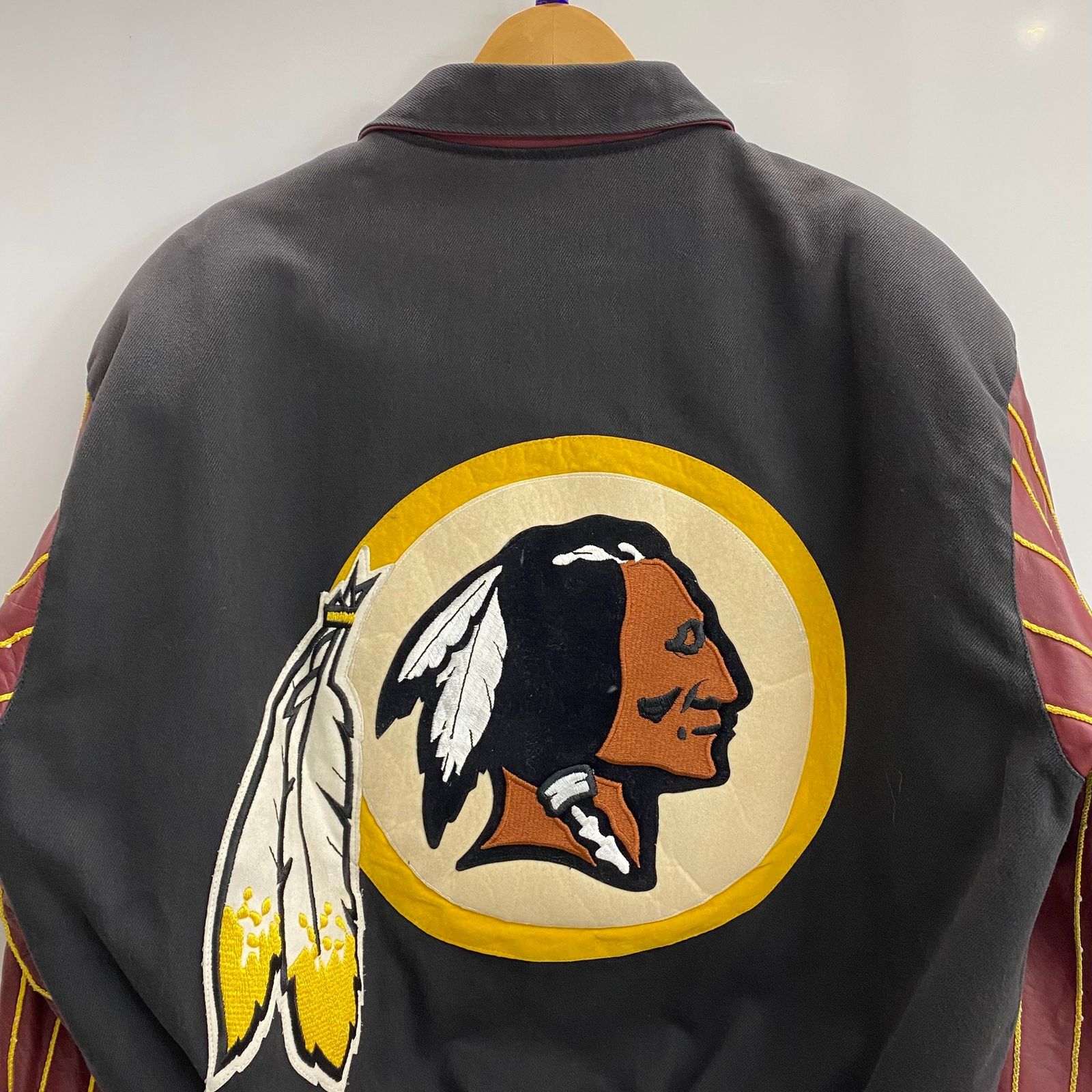 ジェフハミルトン JEFF HAMILTON 90's USA製 NFL スタジャン レッド