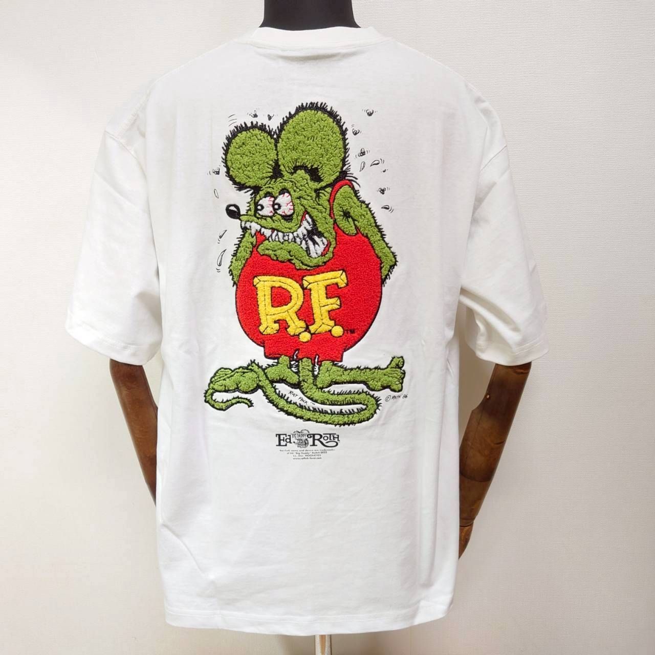 ☆【Rat Fink/ラットフィンク Ed“BIG DADDY”RoTH 立体サガラ刺繍 半袖T 