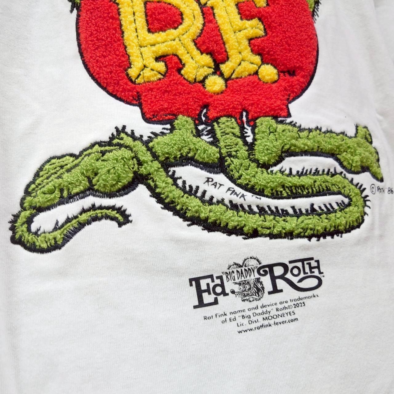 ☆【Rat Fink/ラットフィンク Ed“BIG DADDY”RoTH 立体サガラ刺繍 半袖T