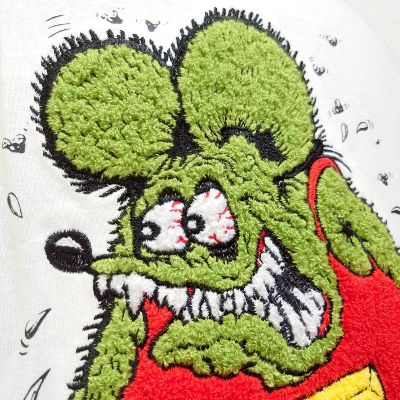 ☆【Rat Fink/ラットフィンク Ed“BIG DADDY”RoTH 立体サガラ刺繍 半袖T