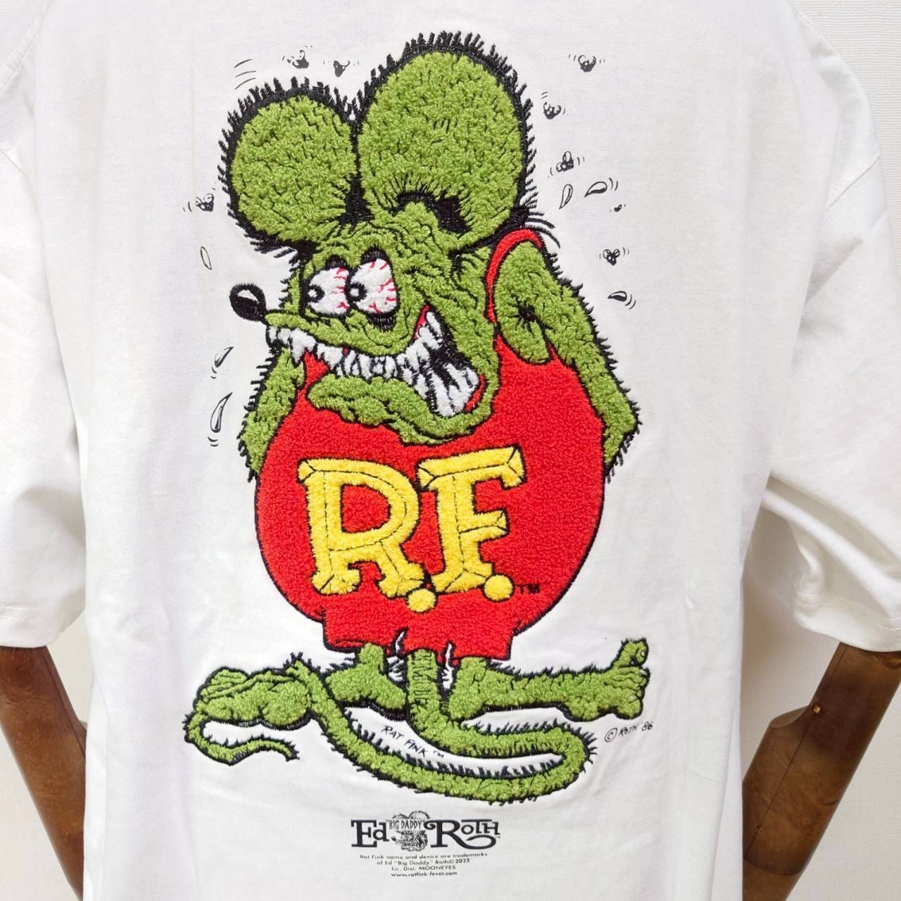 ☆【Rat Fink/ラットフィンク Ed“BIG DADDY”RoTH 立体サガラ刺繍 半袖T