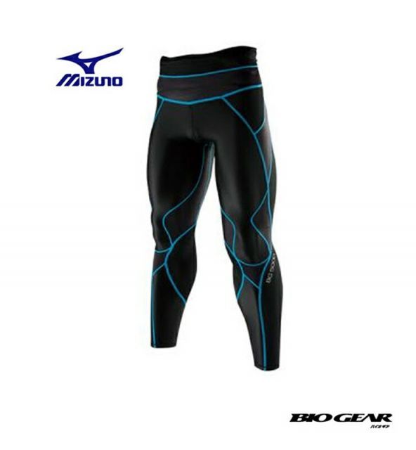 【ゆうパケットで送料無料！代金引換不可】MIZUNO ミズノ BG5000 バイオギアタイツ(ロング) ブラック×ブルー[A60BP30092] ※配達日時指定不可商品です。