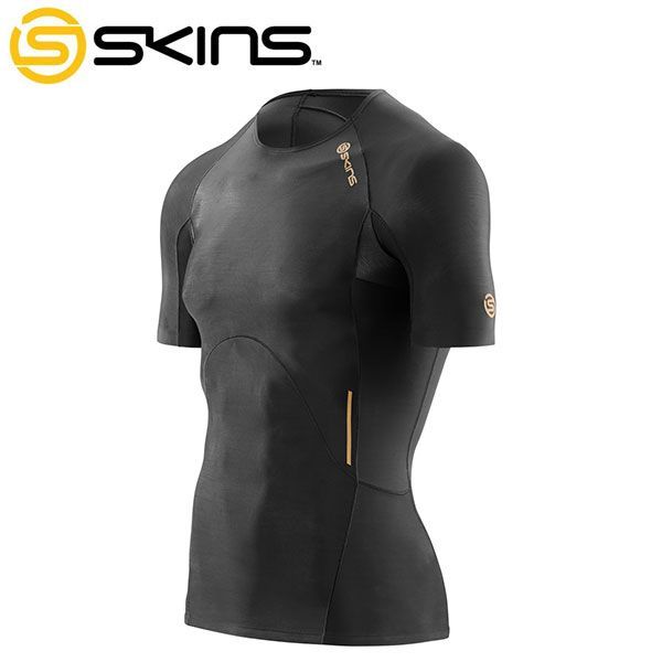 【送料無料！】SKINS (スキンズ) メンズ A400 ショートスリーブトップ ブラック×ブラック [K32001004D]