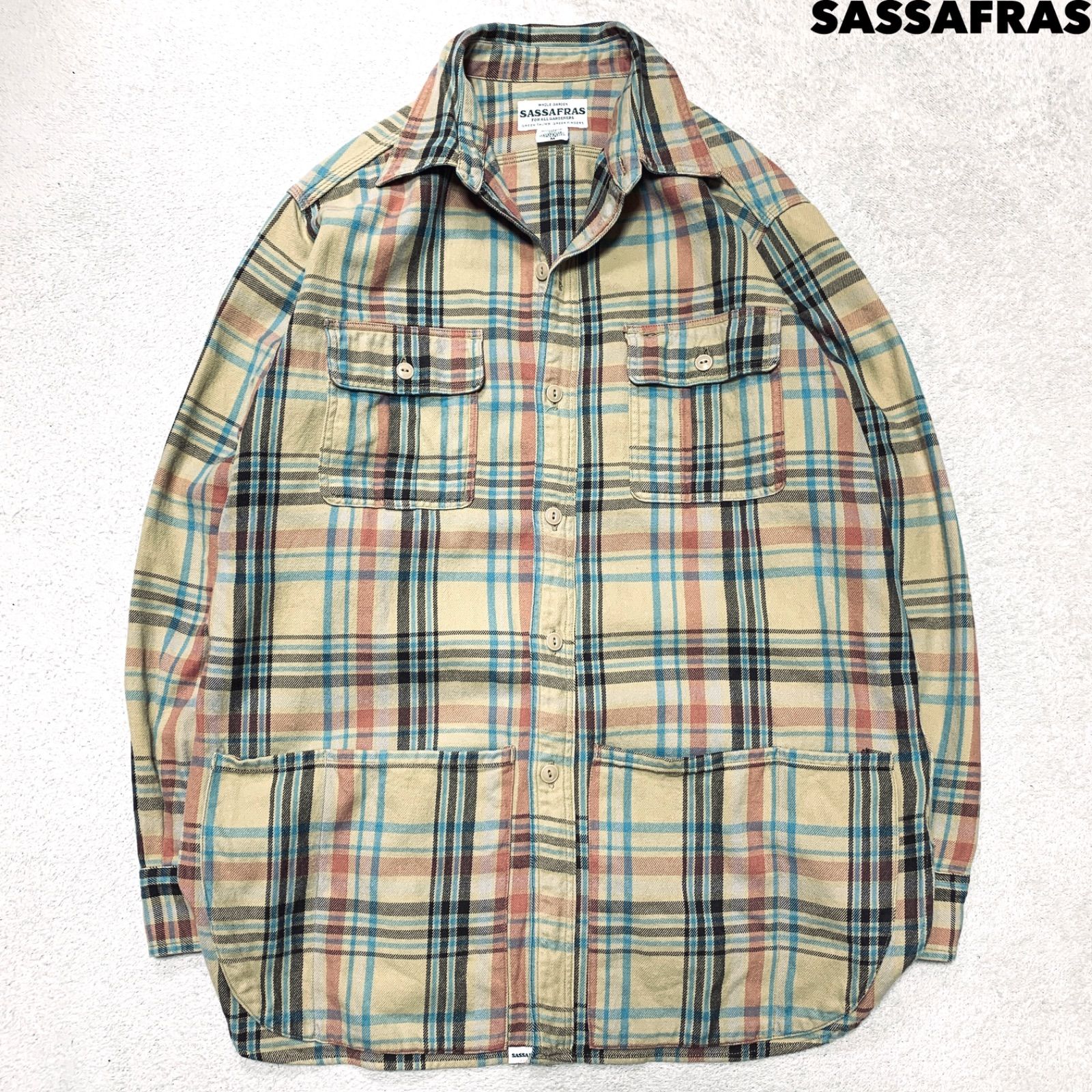 SASSAFRAS Digs Crew Half ディグスクルーハーフ シャツジャケット 
