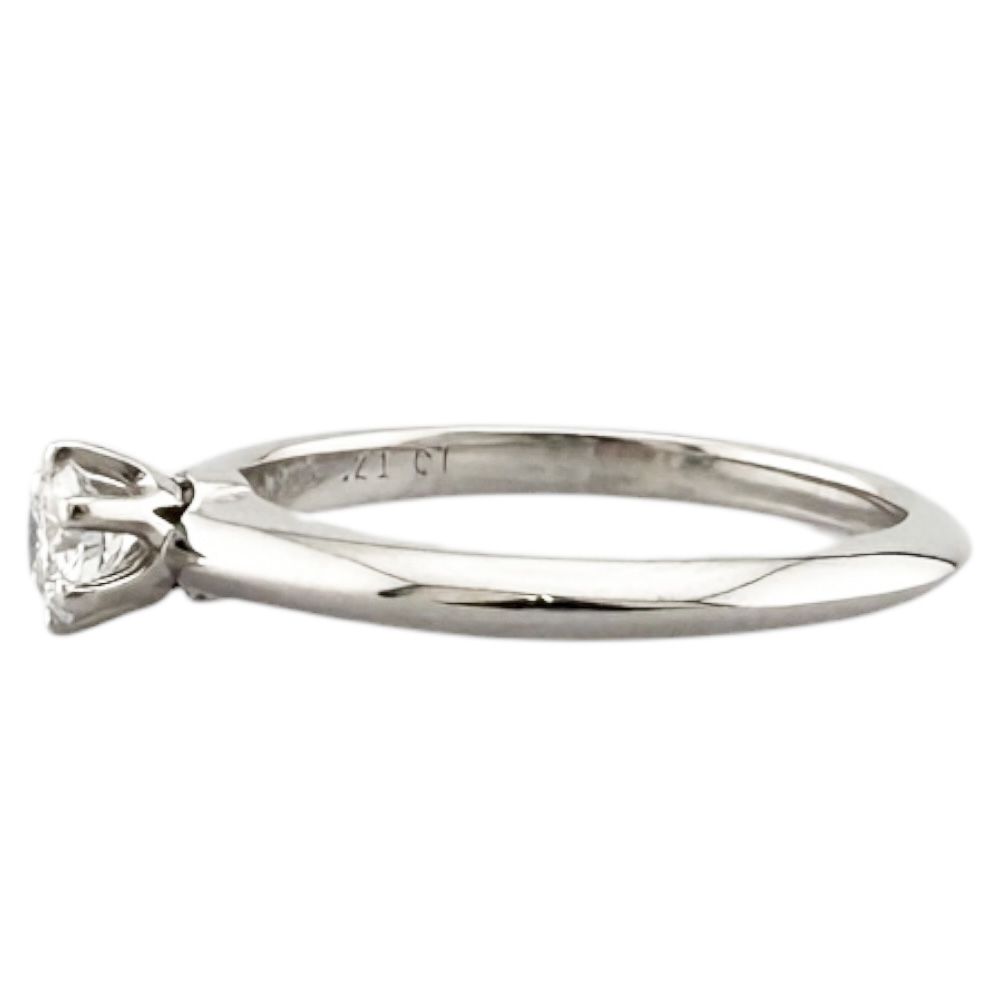 【TIFFANY＆CO.】　ティファニー　PT950/D0.20ct　ソリティア　リング TIFFANY&Co.（ティファニー） ソリティア リング 指輪 ダイヤモンド