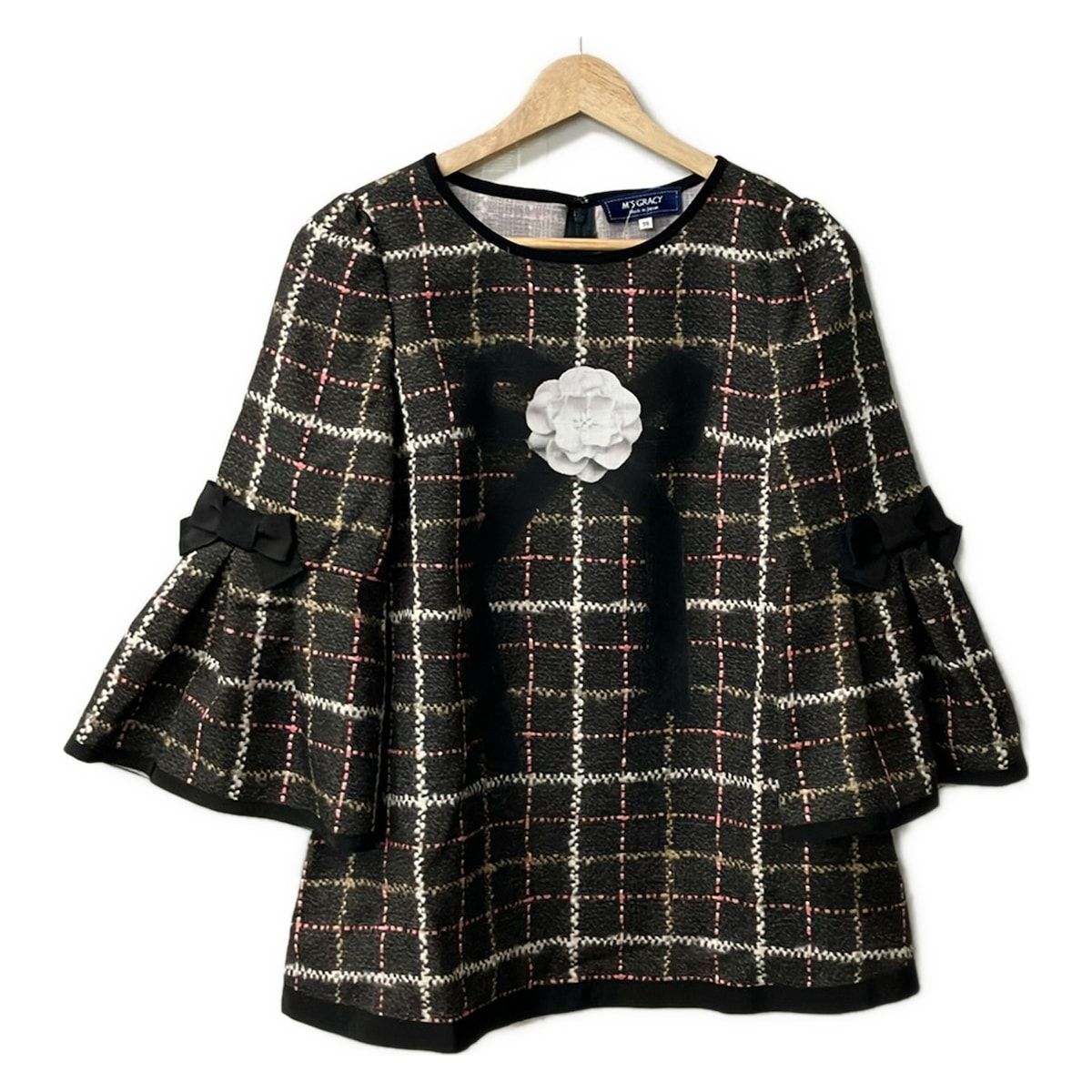 エムズグレイシー のチュニック丈ブラウス38号 M'S GRACY(エムズグレイシー) チュニック サイズ38 M レディース - 黒