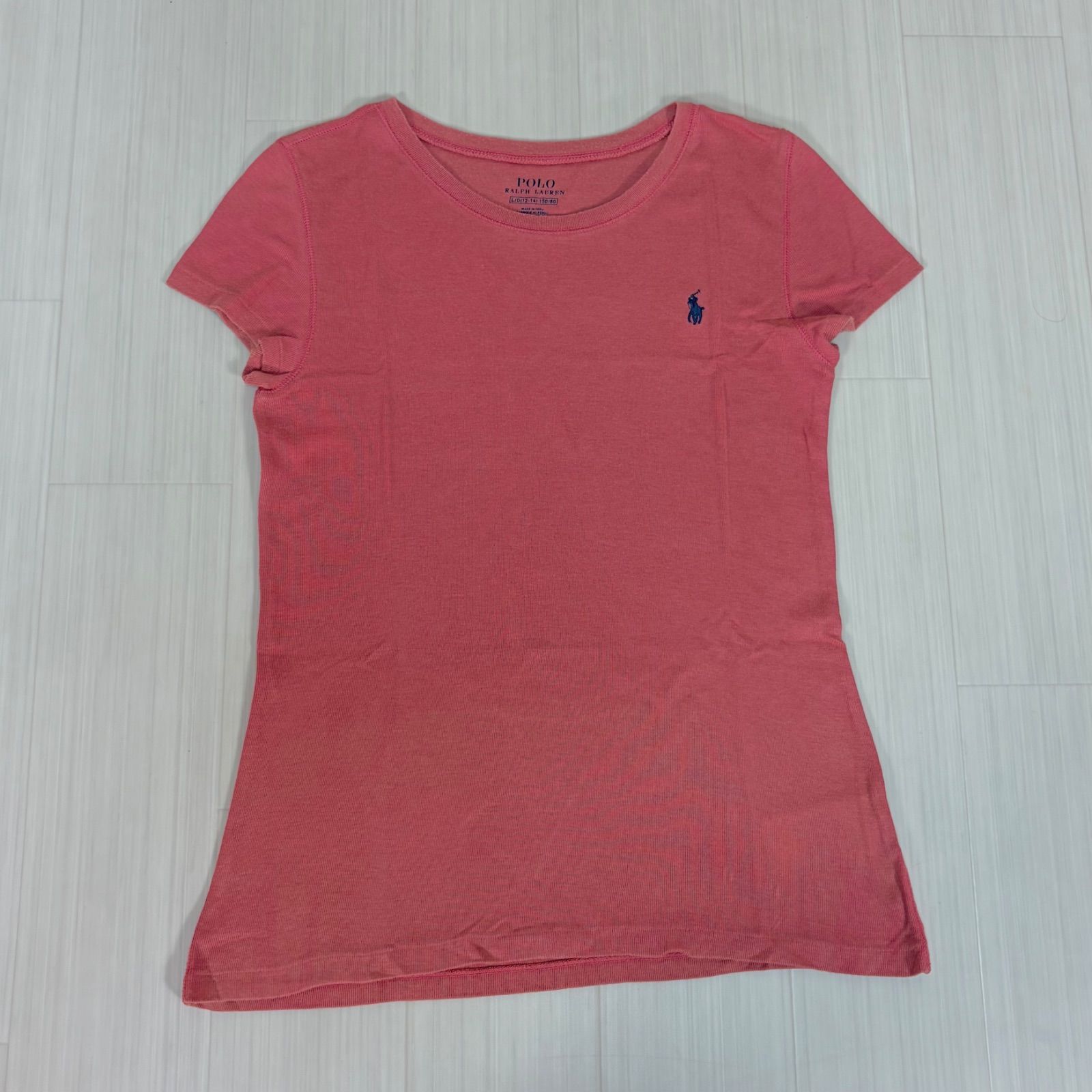 RALPH LAUREN ラルフローレン 半袖Tシャツ L（12-14）レッド 刺繍 
