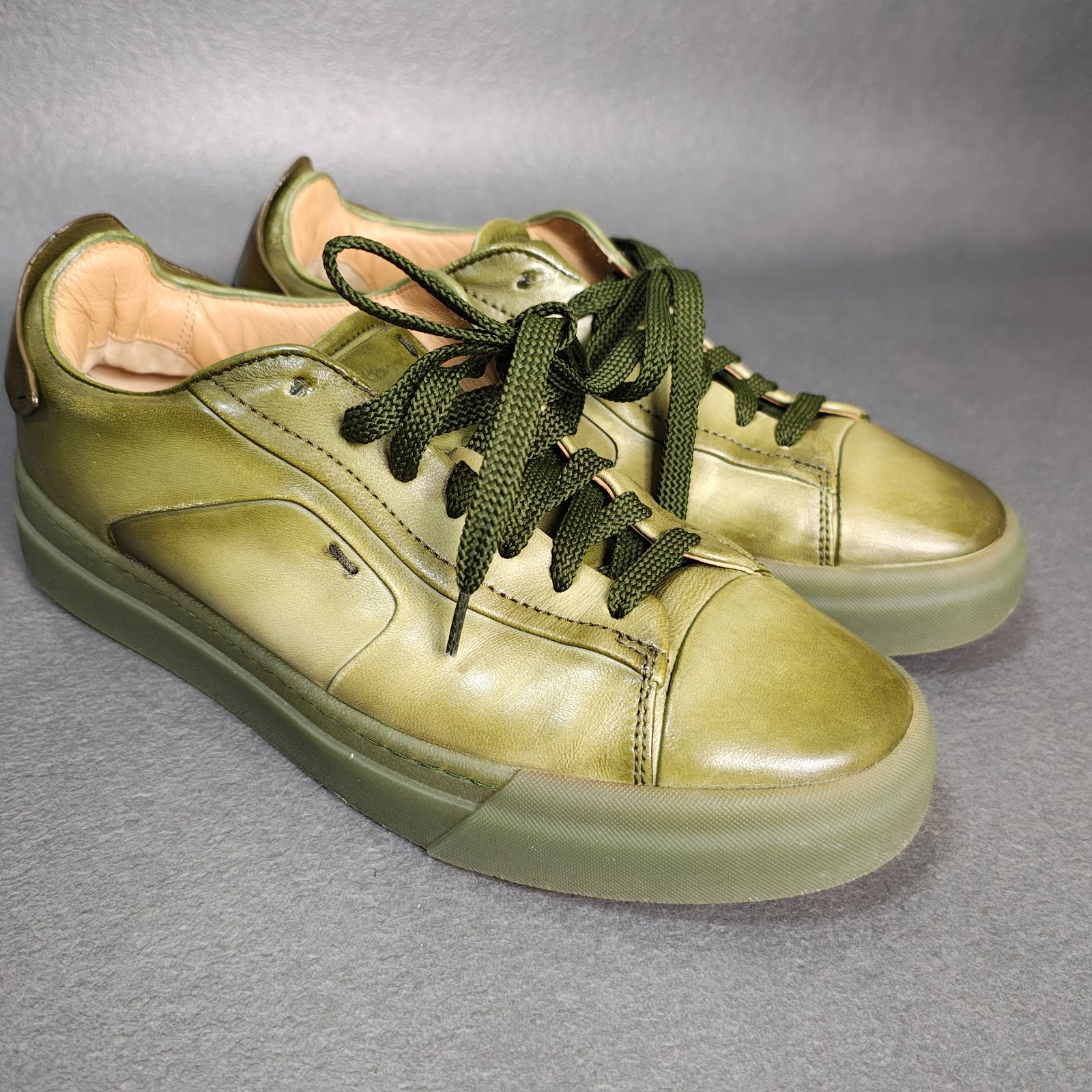 Santoni サントーニ グラデーション レザースニーカー US8 約26cm