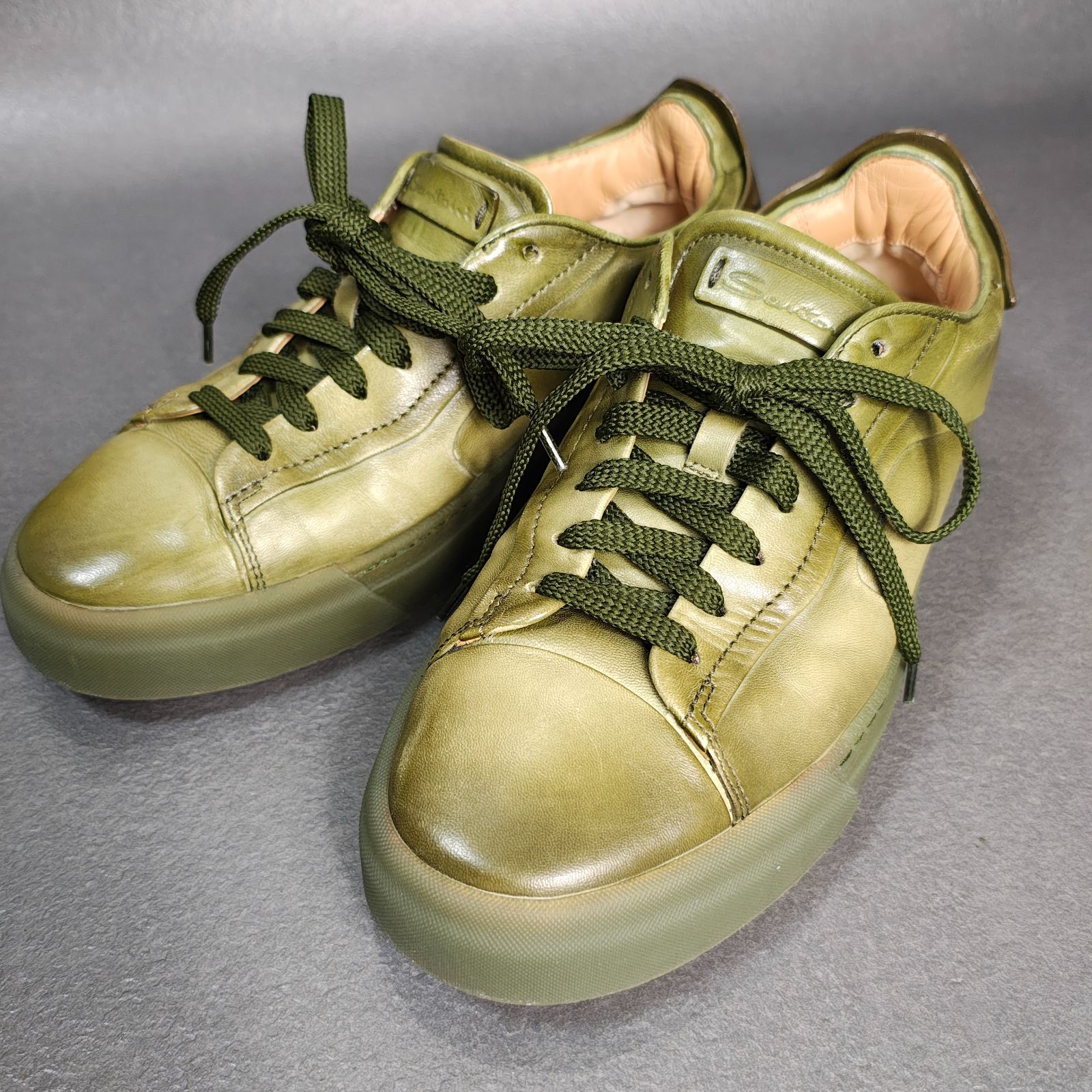 Santoni サントーニ グラデーション レザースニーカー US8 約26cm
