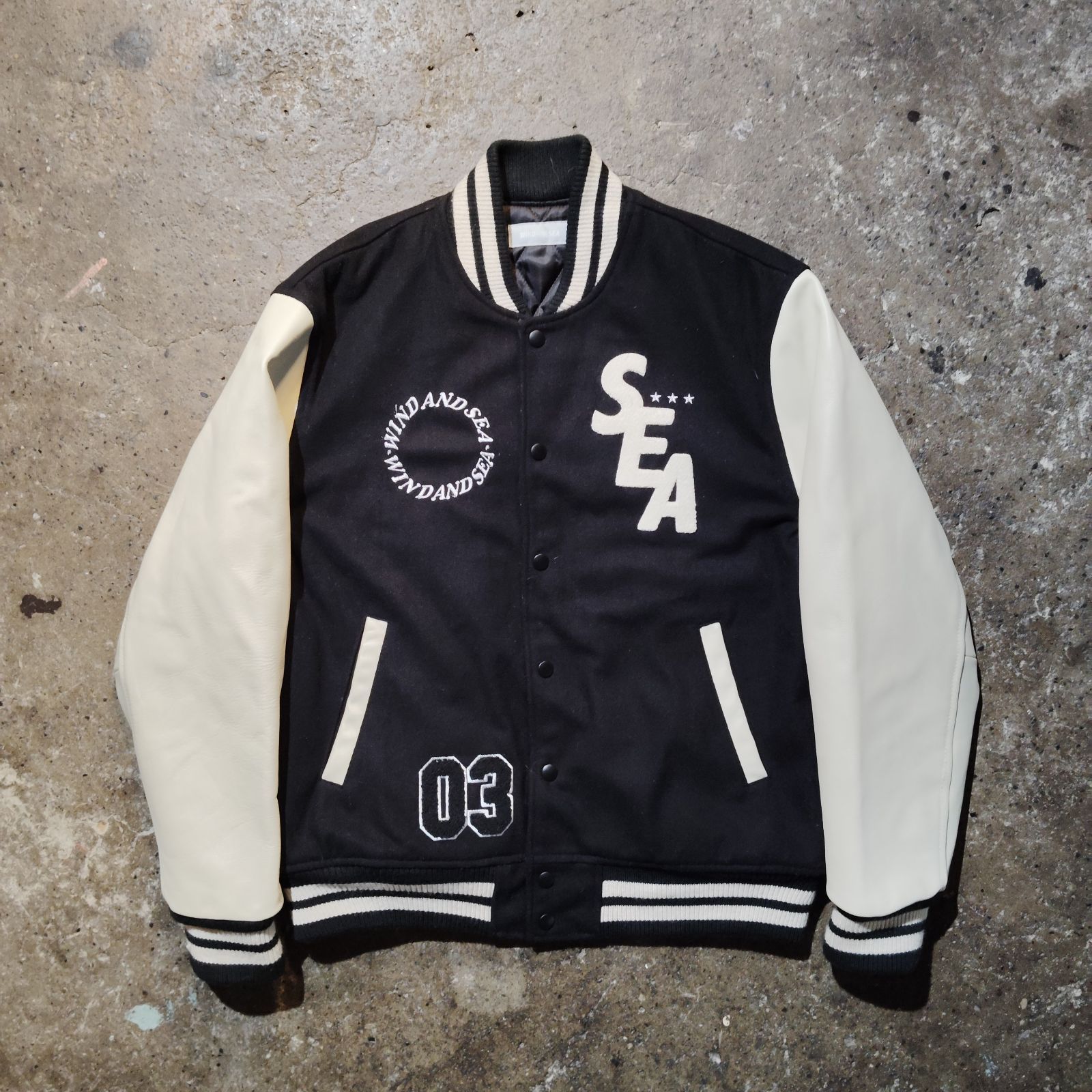 WIND AND SEA 3周年記念 Varsity Jacket L ウィンダンシー バーシティ 
